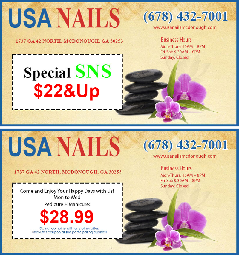 Coupon Nail salon McDonough Nail salon 30253 USA Nails